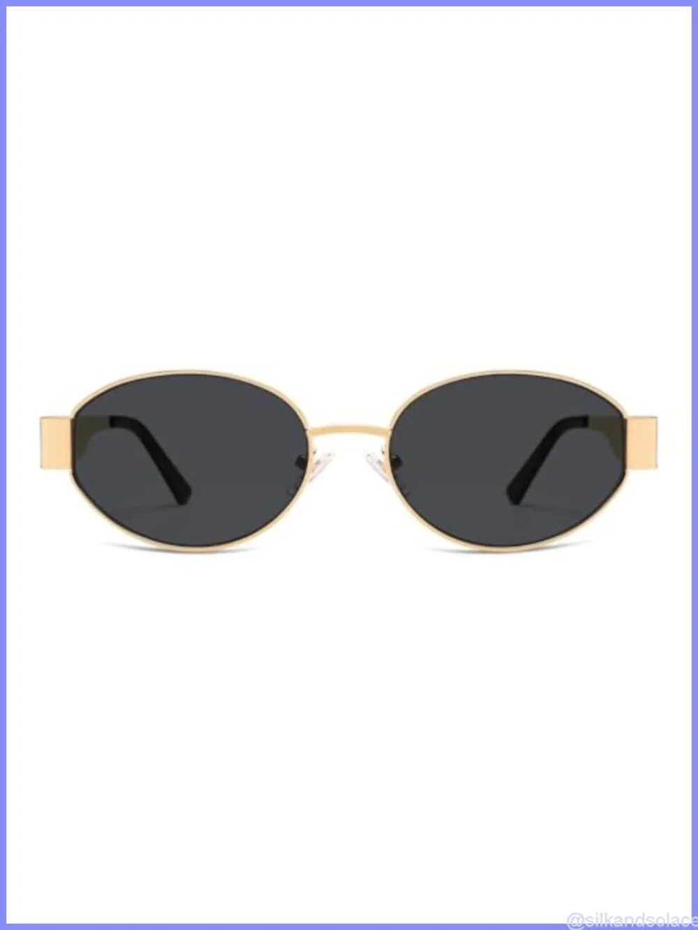 Retro Oval Sunglasses UV Protection Full Frame Classic 80s 90s Shades